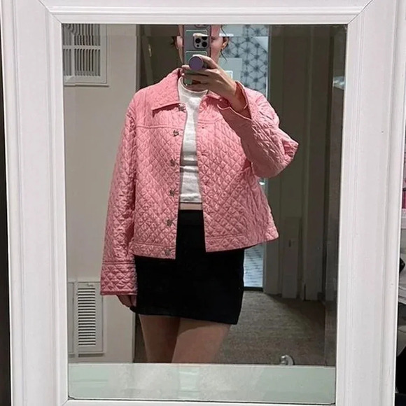 Vintage Baby Pink Quilted Coat - Picture 7 of 7